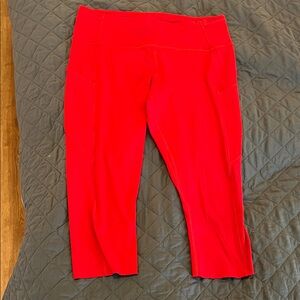 Lululemon Athletica Vibrant Red Leggings